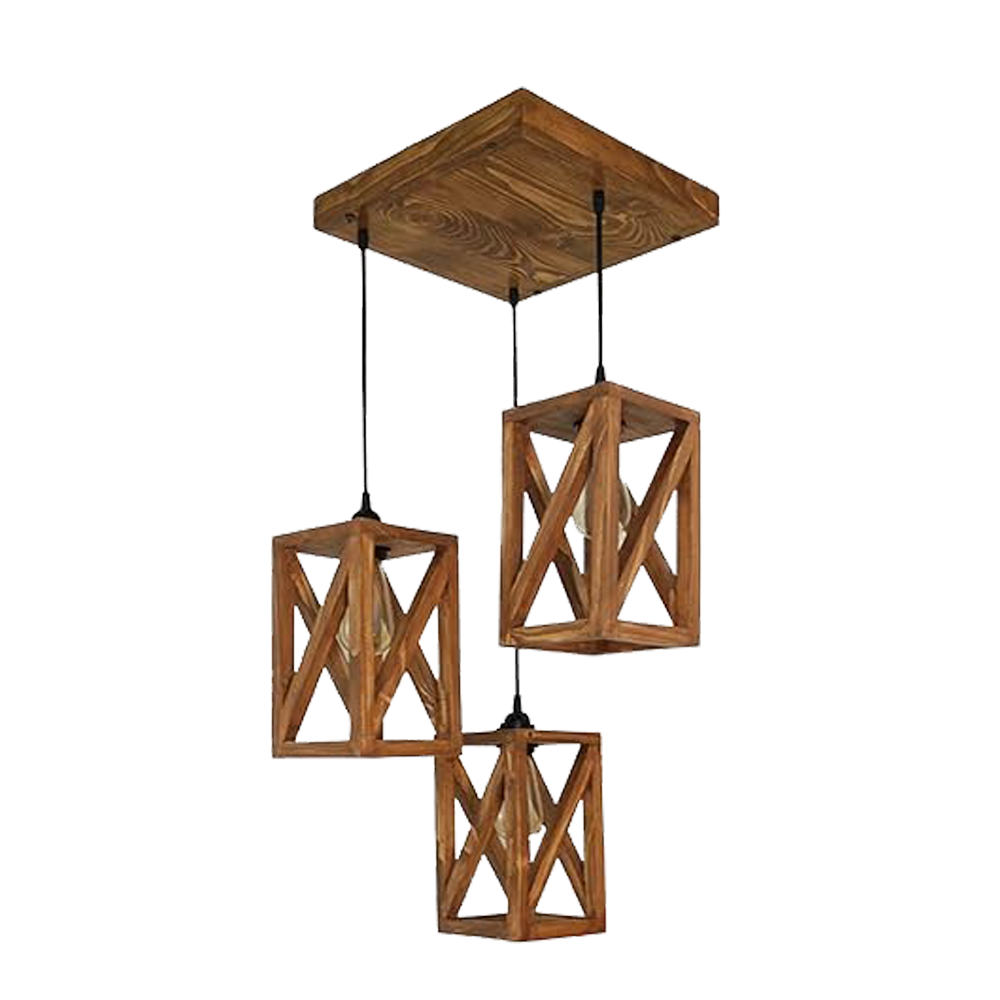 3 Creative Decorative Wooden Hanging Light for Ceiling