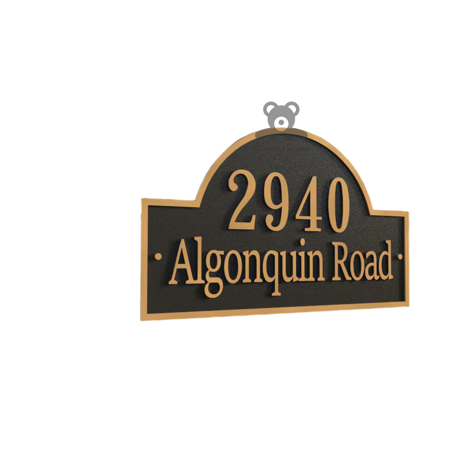 ShopTwiz Rectangle Design Golden Border and Letter Name Plate for House and Office