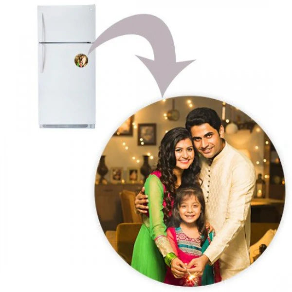 Personalized Fridge Magnet : Add Your Own Photo ( Size 7 cm )