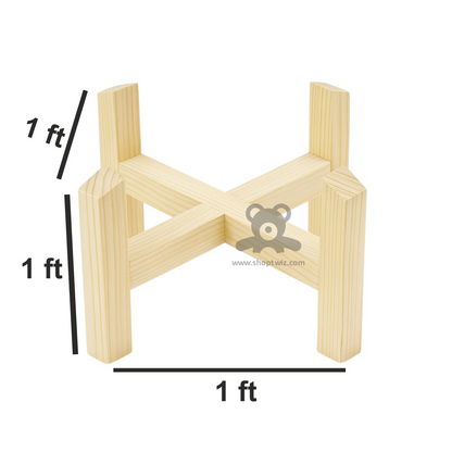 ShopTwiz Wooden Plant Stand Flower Pot Holder