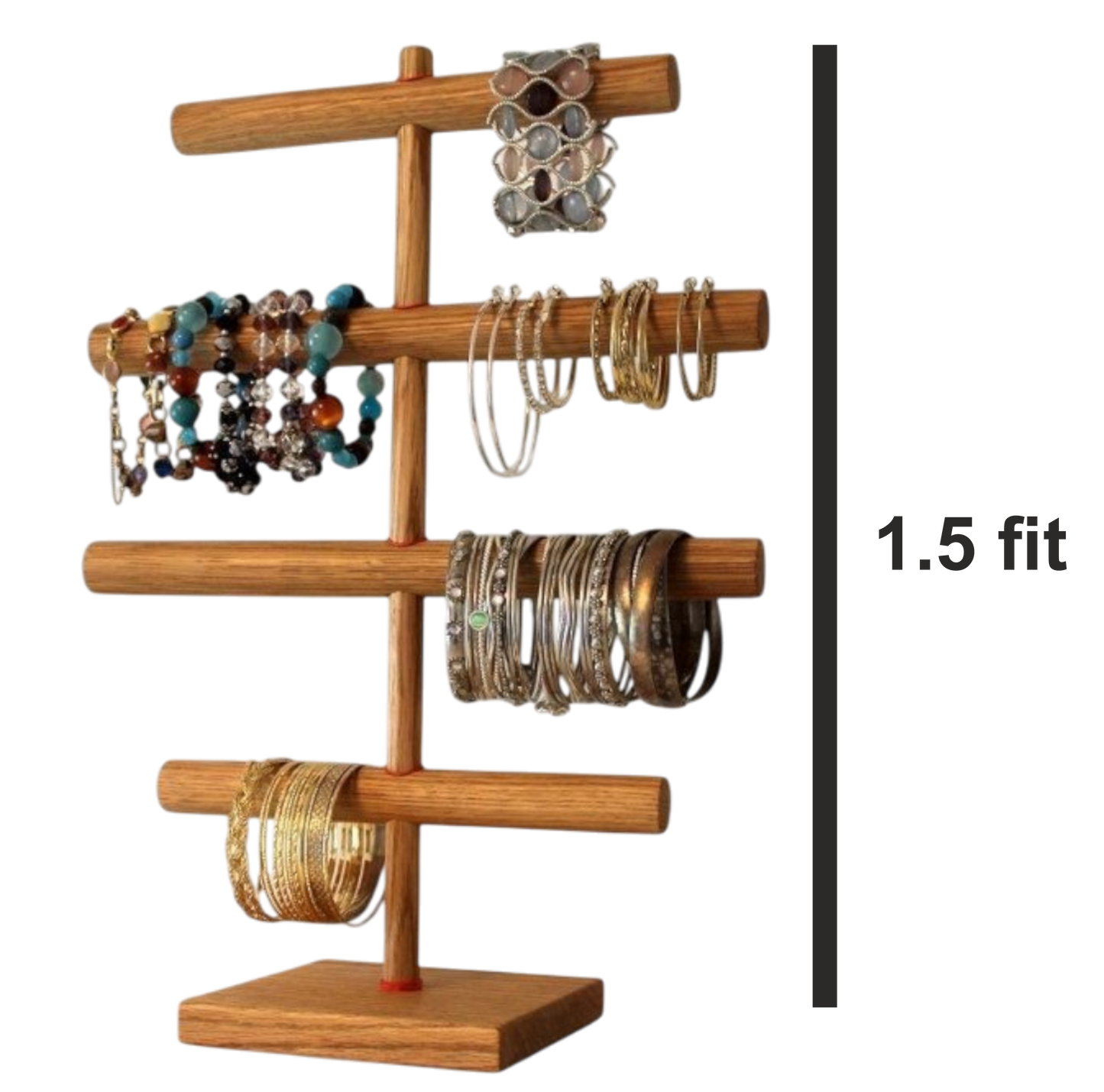 ShopTwiz Wooden Handmade Portable Jewellery Display Stand