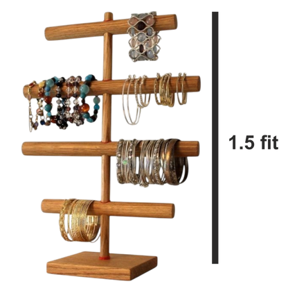 ShopTwiz Wooden Handmade Portable Jewellery Display Stand