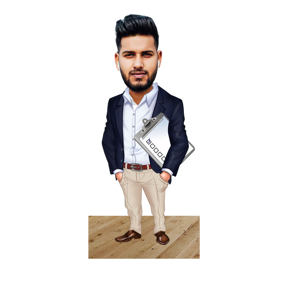 Office Boy Personalized Caricature