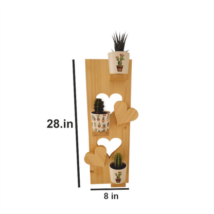 ShopTwiz Wooden Rectangle Pot Stand
