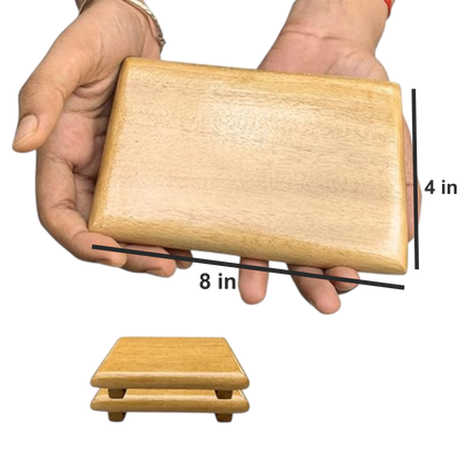 ShopTwiz Wooden Chowki for Puja Pack 2 Veri Small