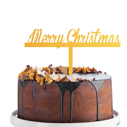 Marry Christmas cake topper