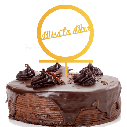 Miss to Mrs cake topper