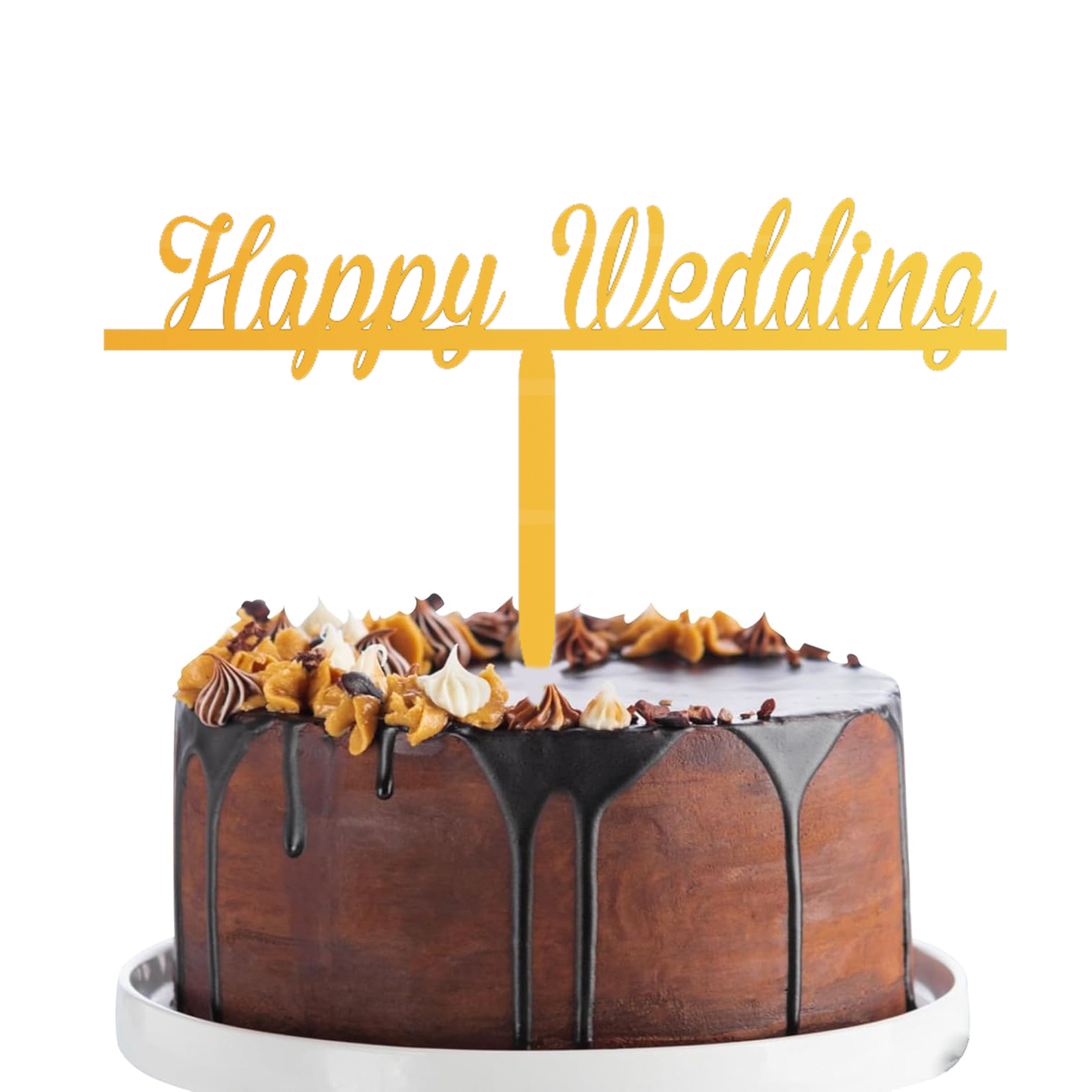 Happy Wedding cake topper