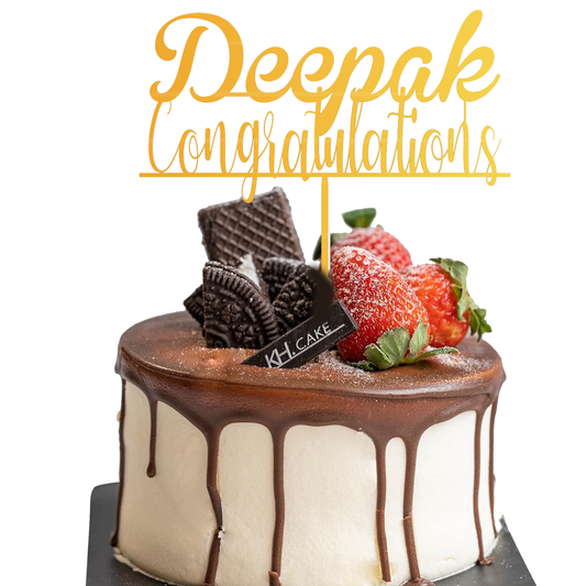 Deepak Congratulation Customize cake topper