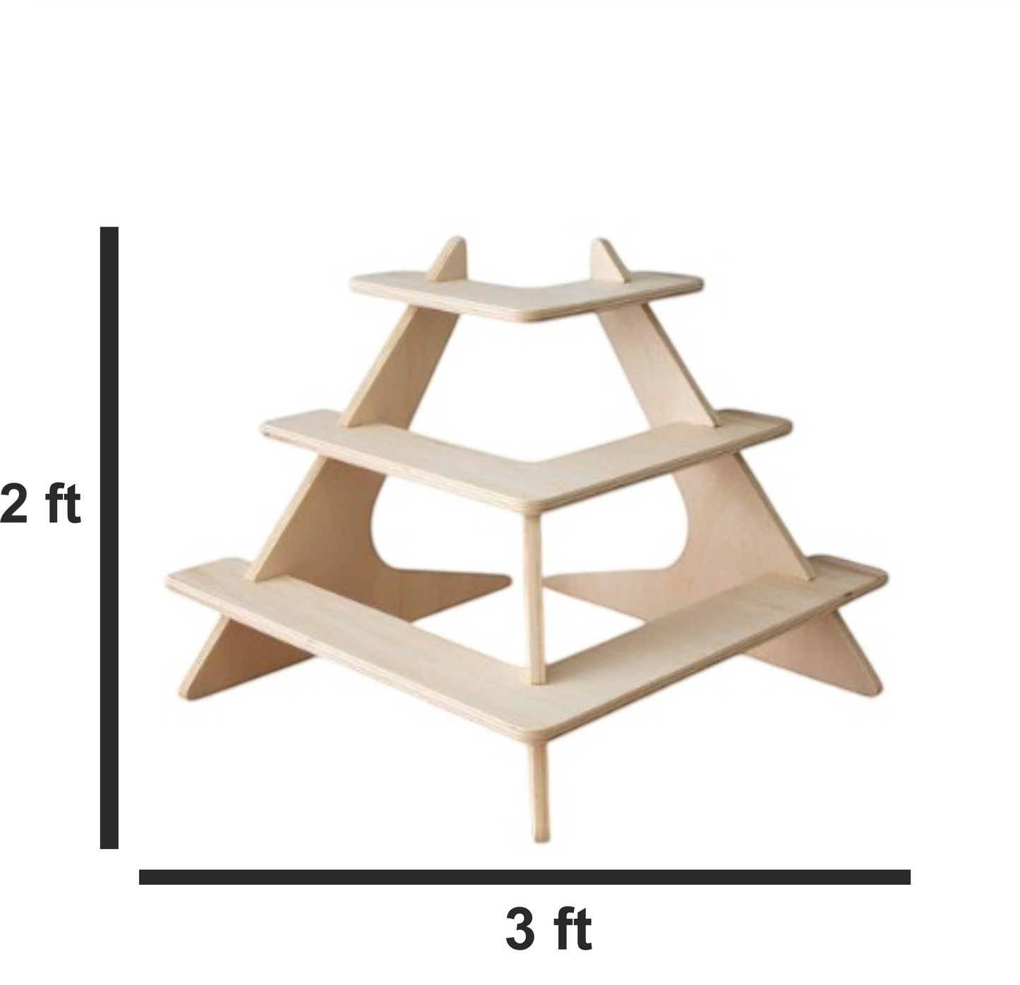 ShopTwiz Wooden Decorative Pot Stand (90° Design) for House