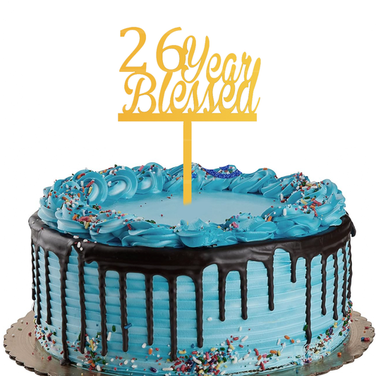 26 Year Blessed Cake Topper