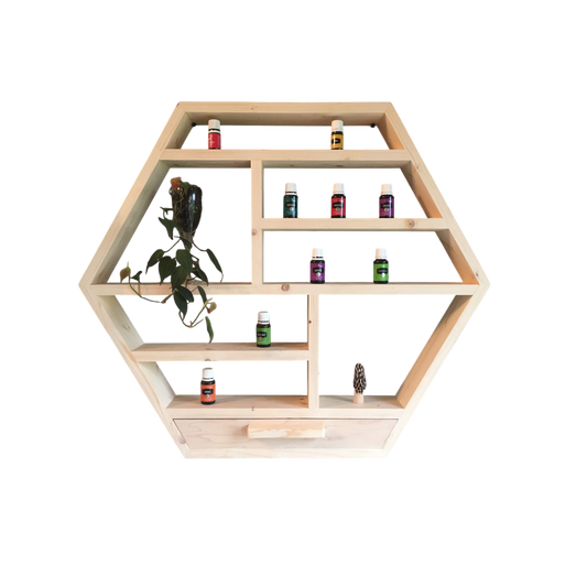 ShopTwiz Wooden Hexa Decorate Style Stand for Home Decoration