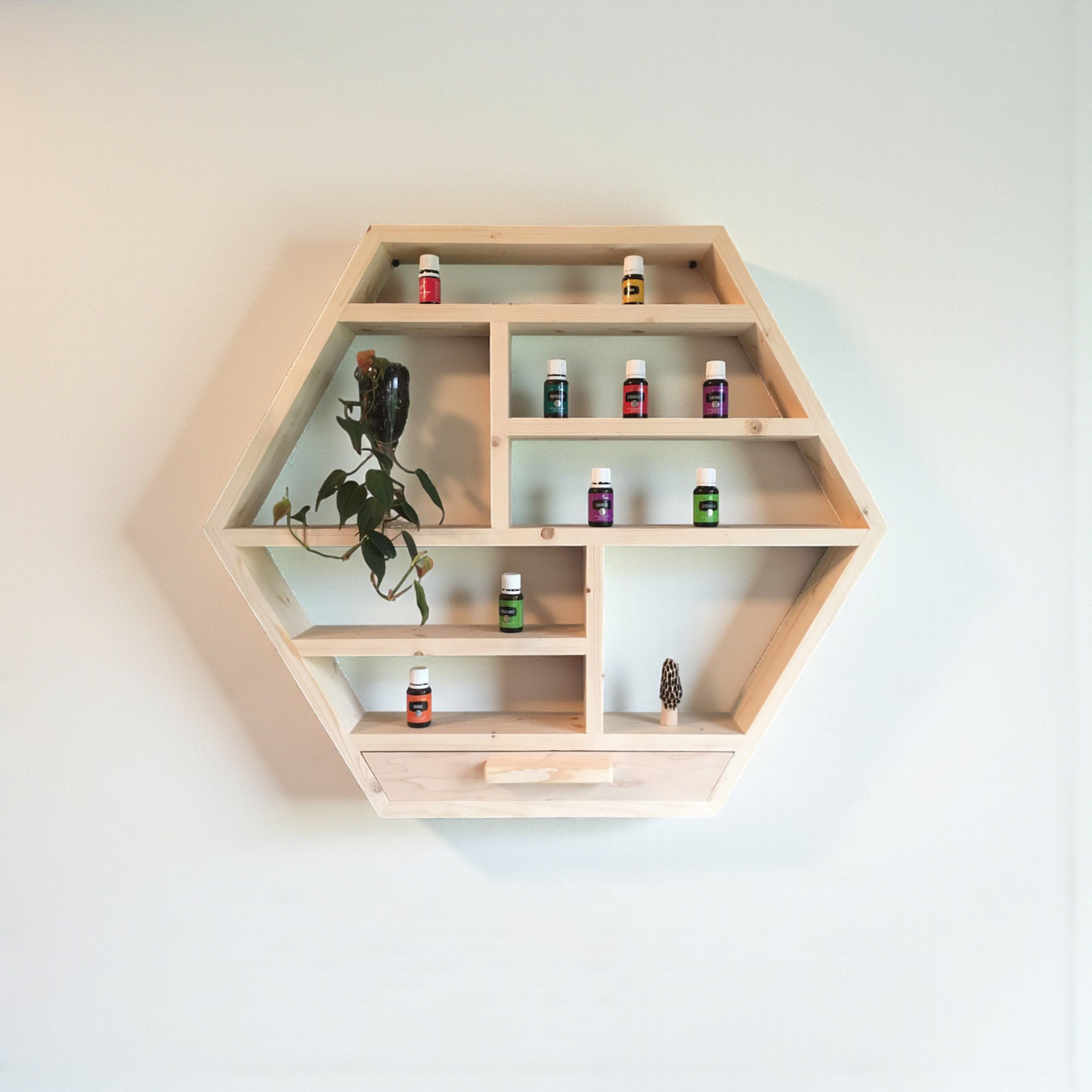 ShopTwiz Wooden Hexa Decorate Style Stand for Home Decoration