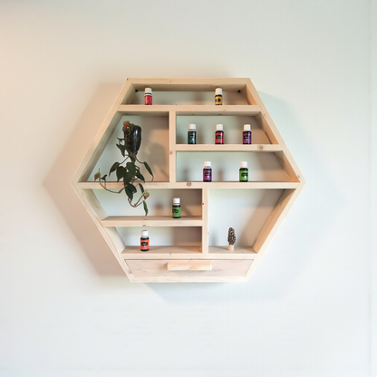 ShopTwiz Wooden Hexa Decorate Style Stand for Home Decoration