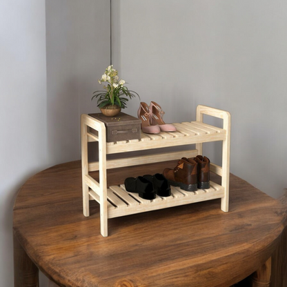 ShopTwiz Wooden Shoe and Pot Stand