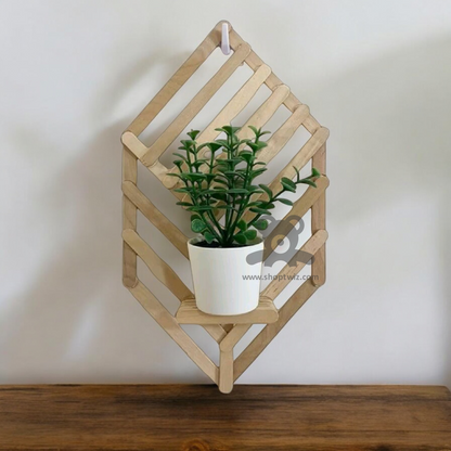 ShopTwiz Wooden Decorative Wall Pot Stand