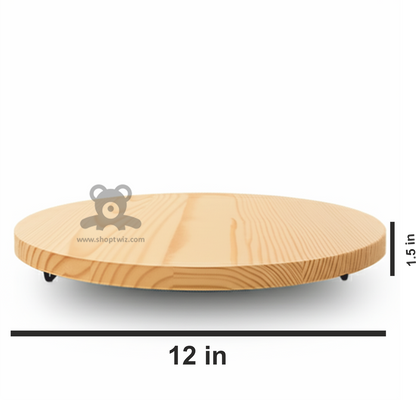 ShopTwiz Wooden Circle Chakla for Kitchen