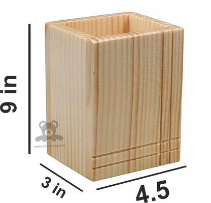 ShopTwiz Wooden Pen Stand for Study Room