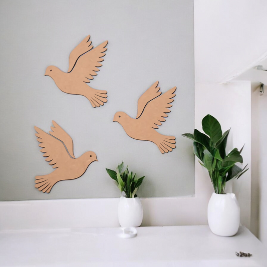 Birds MDF Wall Art For Home Decoration ,Living Room Bedroom Kids Room