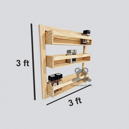 ShopTwiz Wooden Wall Stand for Kitchen