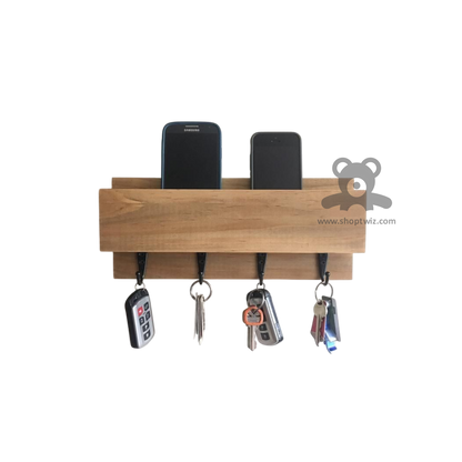 ShopTwiz Wooden Hanger with Mobile Stand for Office and House