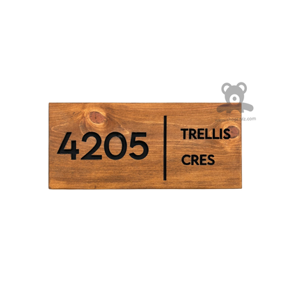 ShopTwiz Rectangle Wood Black Letter Text Name Plate for House and Office