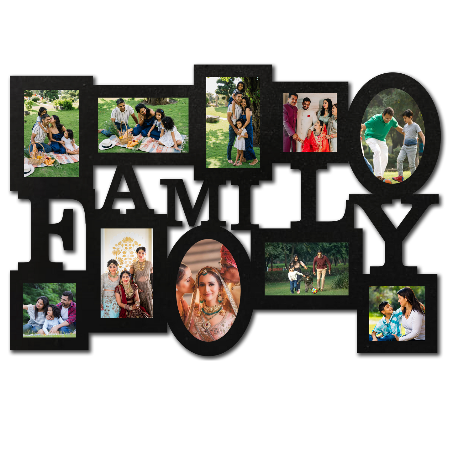 ShopTwiz Family Collage Photo Frame with 10 photos ( Customizable )