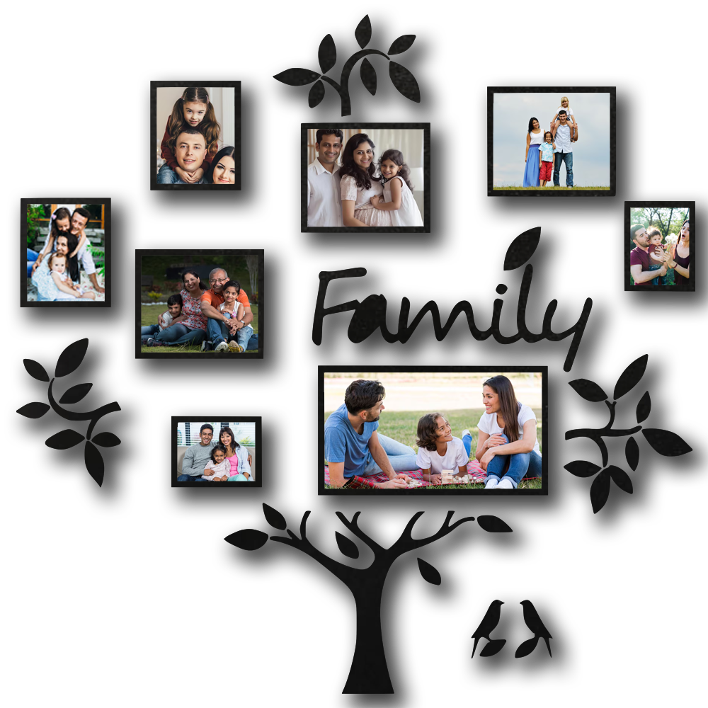 ShopTwiz Family Tree Collage Photo Frame with 8 photos ( Customizable )