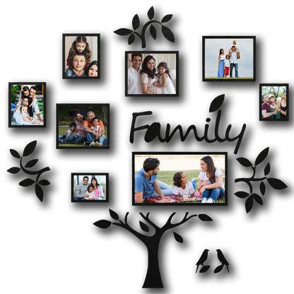 ShopTwiz Family Tree Collage Photo Frame with 8 photos ( Customizable )