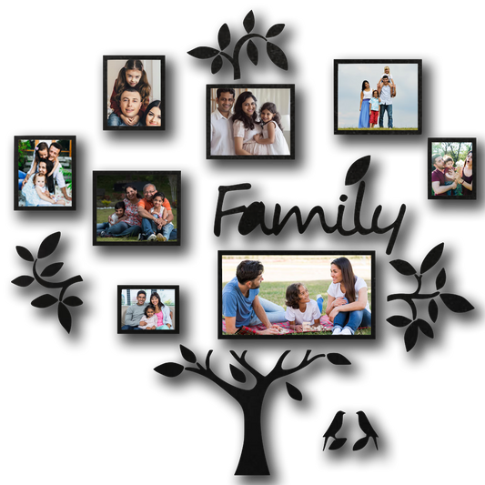 ShopTwiz Family Tree Collage Photo Frame with 8 photos ( Customizable )