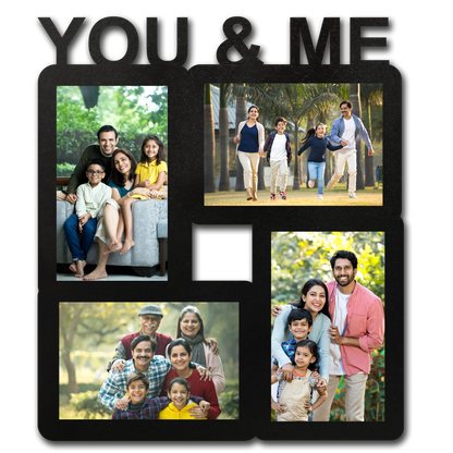 ShopTwiz You And Me Collage Photo Frame with 4 photos ( Customizable )