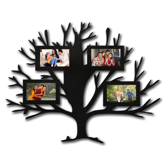 ShopTwiz Happy Birthday Tree Collage Photo Frame with 4 photos ( Customizable )