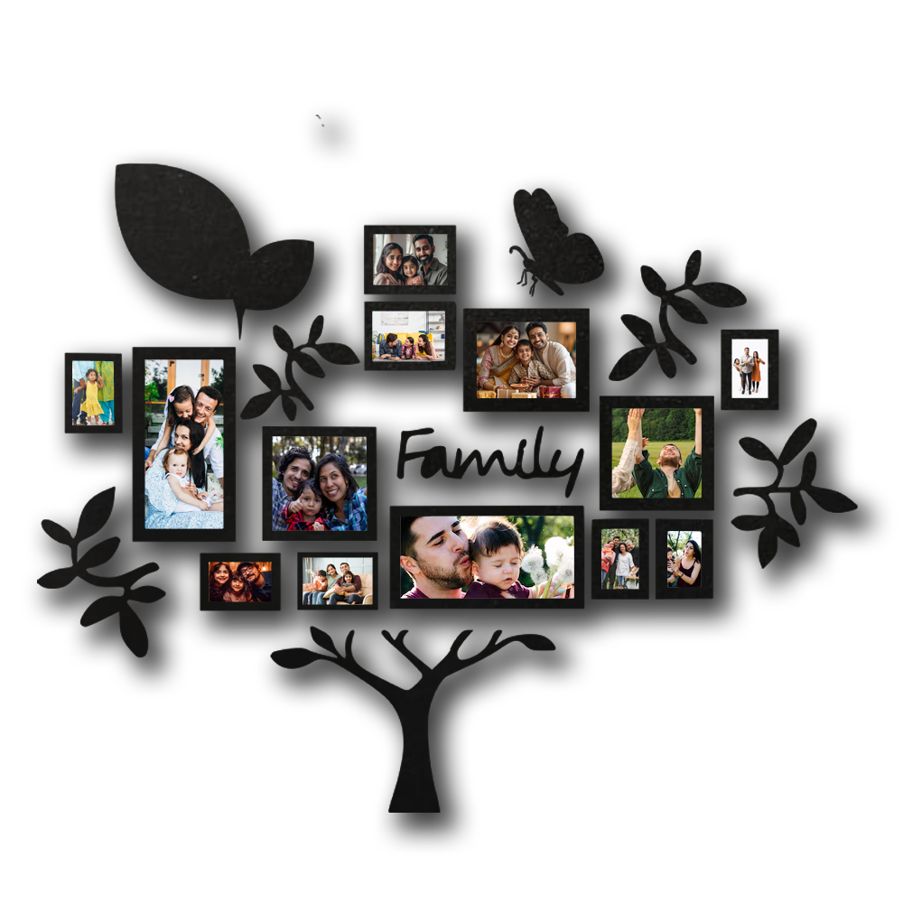 ShopTwiz Family Tree Collage Photo Frame with 13 photos ( Customizable )