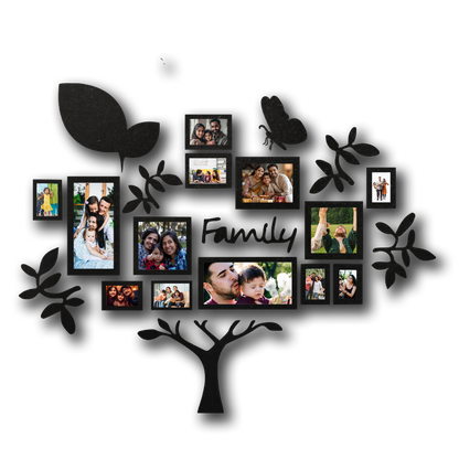 ShopTwiz Family Tree Collage Photo Frame with 13 photos ( Customizable )