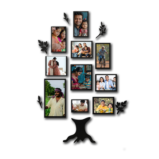 ShopTwiz Lovely Tree Collage Photo Frame with 10 photos ( Customizable )