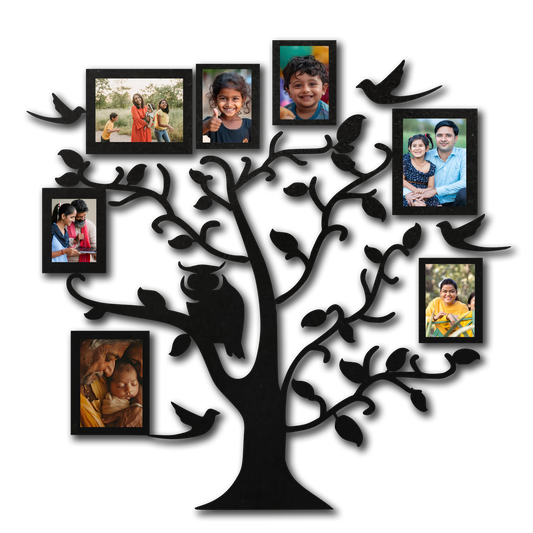 ShopTwiz Amazing  Tree Collage Photo Frame with 7 photos ( Customizable )