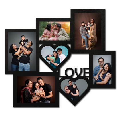 ShopTwiz Love Collage Photo Frame with 7 photos ( Customizable )