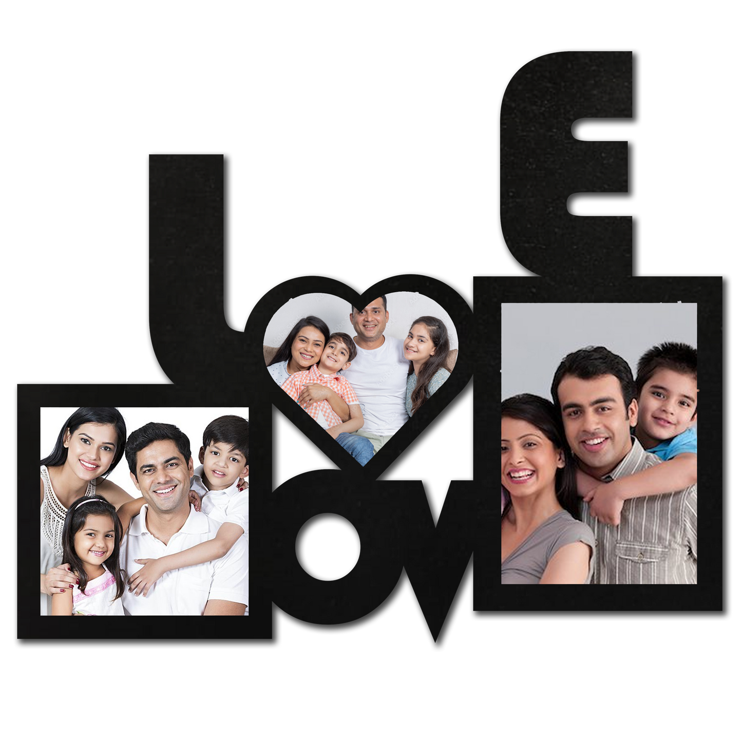 ShopTwiz Love You Too Collage Photo Frame with 3 photos ( Customizable )