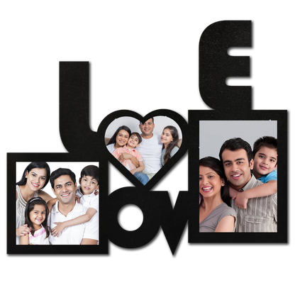 ShopTwiz Love You Too Collage Photo Frame with 3 photos ( Customizable )