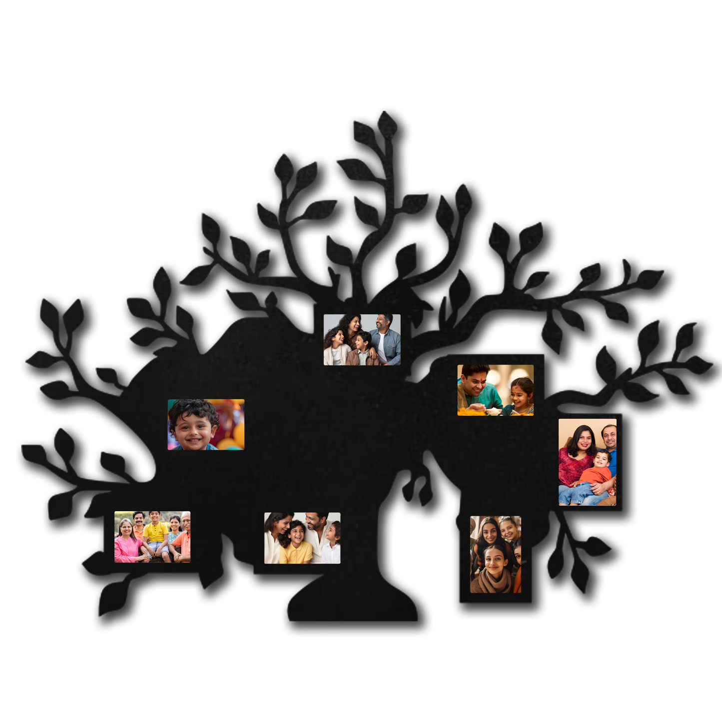 ShopTwiz Beautiful Tree Collage Photo Frame with 7 photos ( Customizable )