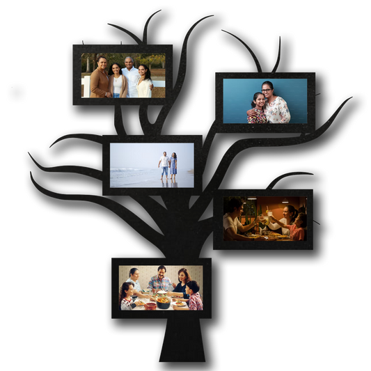 ShopTwiz Lovely Family Tree Collage Photo Frame with 5 photos ( Customizable )