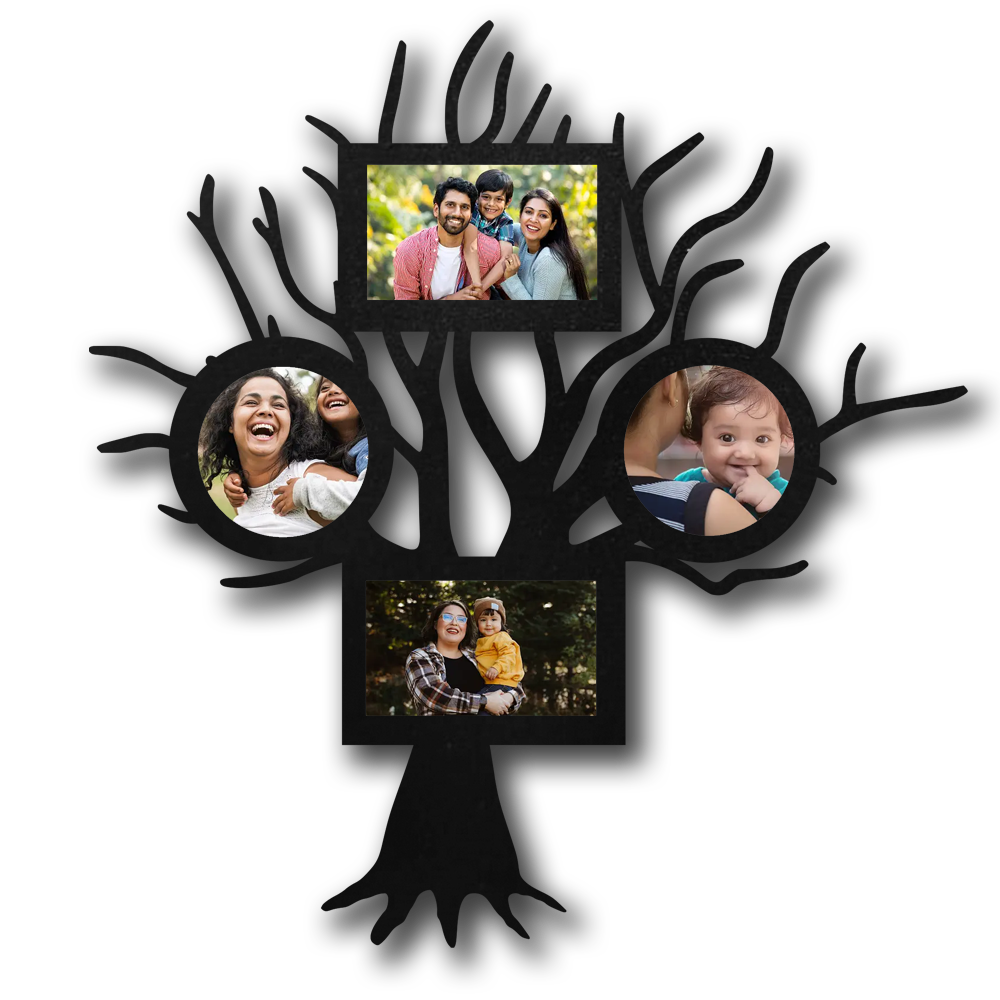 ShopTwiz Lovely Tree Collage Photo Frame with 4 photos ( Customizable )