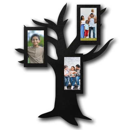 ShopTwiz Lovely Family Tree Collage Photo Frame with 3 photos ( Customizable )