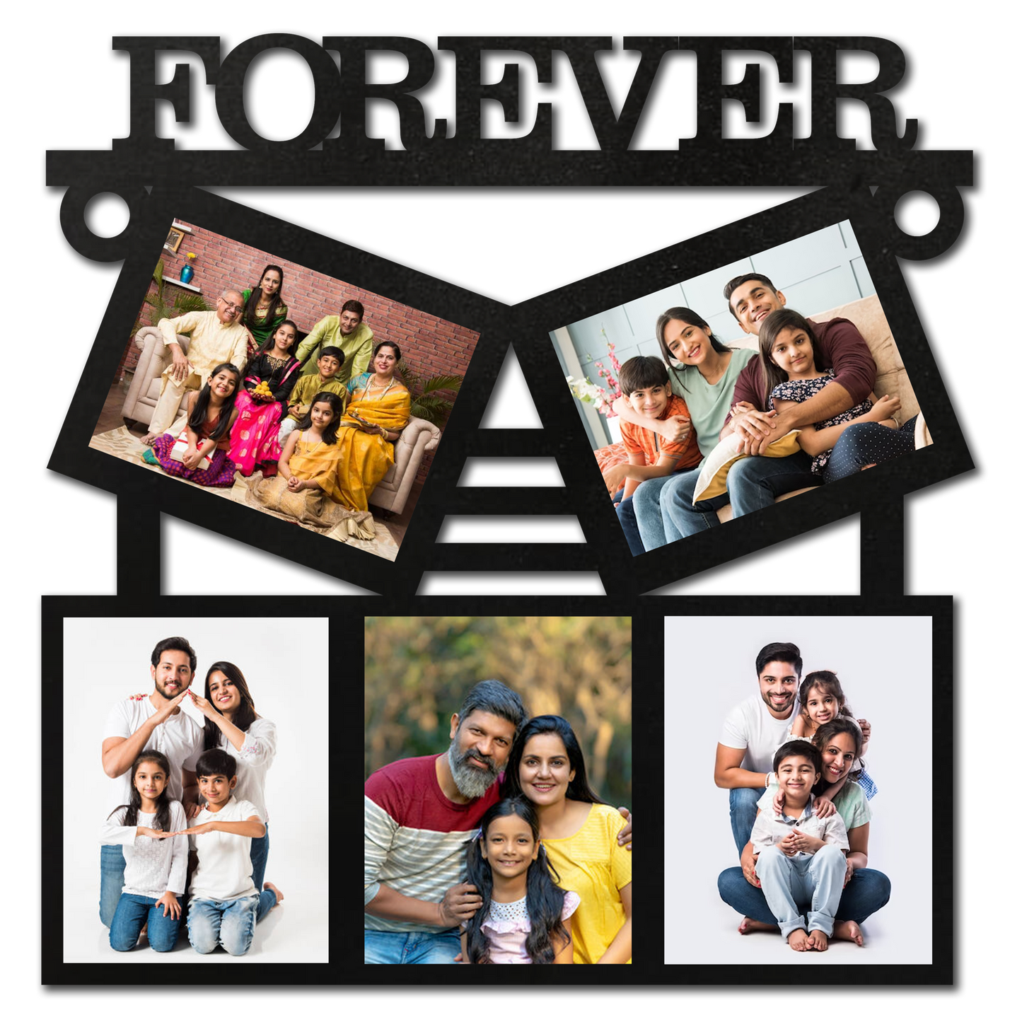 ShopTwiz Forever Collage Photo Frame with 5 photos ( Customizable )