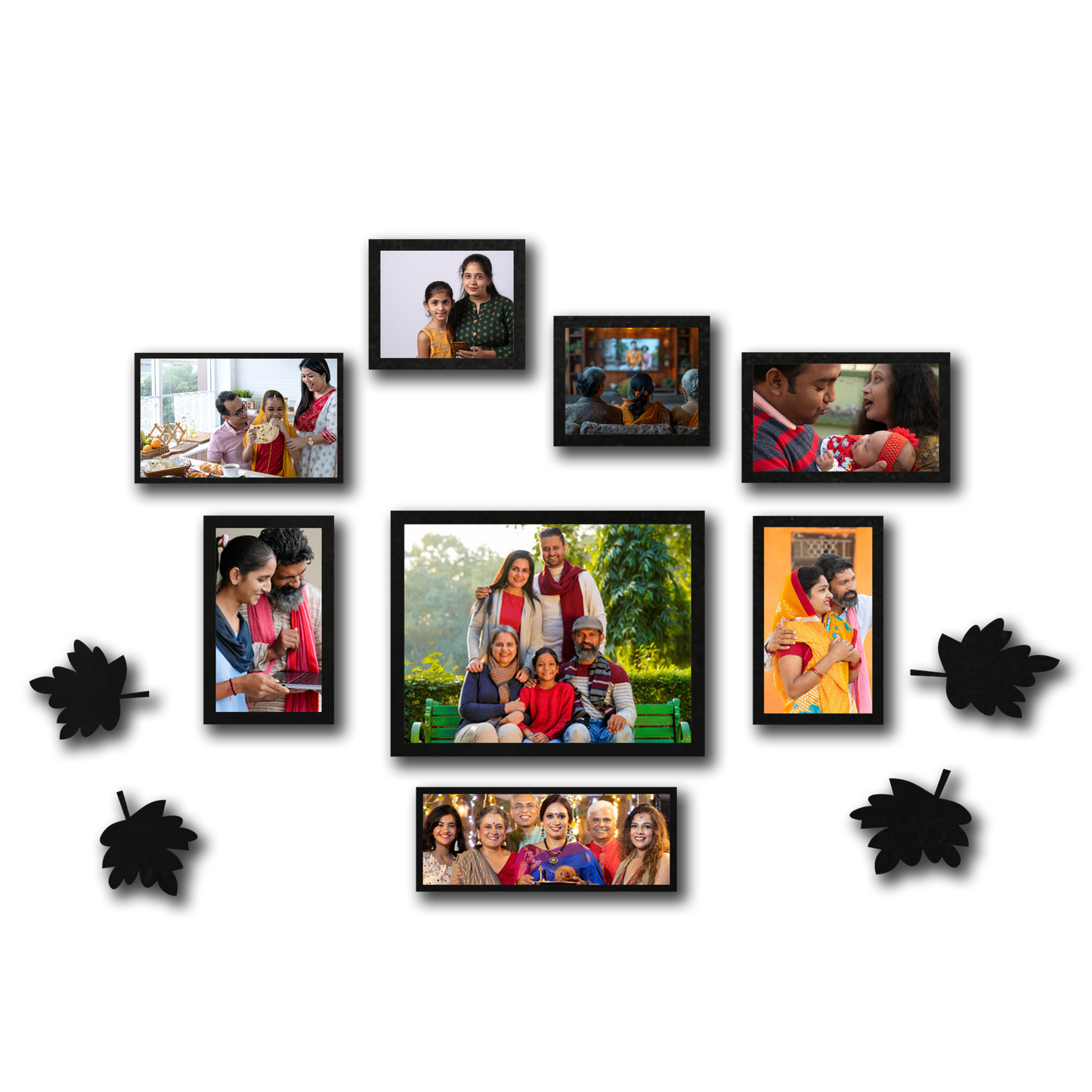 ShopTwiz Happy Tree Collage Photo Frame with 8 photos ( Customizable )