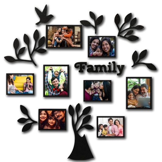 ShopTwiz Family Tree Collage Photo Frame with 8 photos ( Customizable )