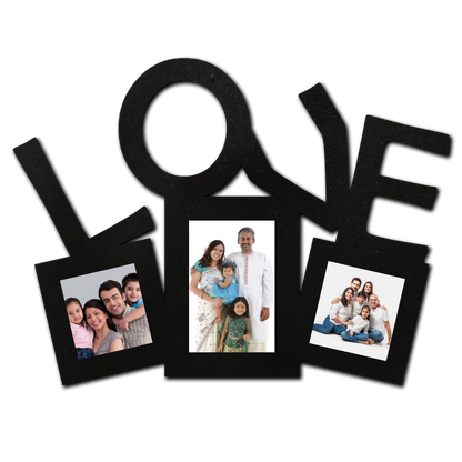 ShopTwiz Love You Collage Photo Frame with 3 photos ( Customizable )