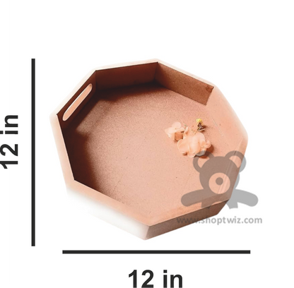 ShopTwiz Wooden Handicraft MDF Smooth Unfinished Plain Tray for DIY