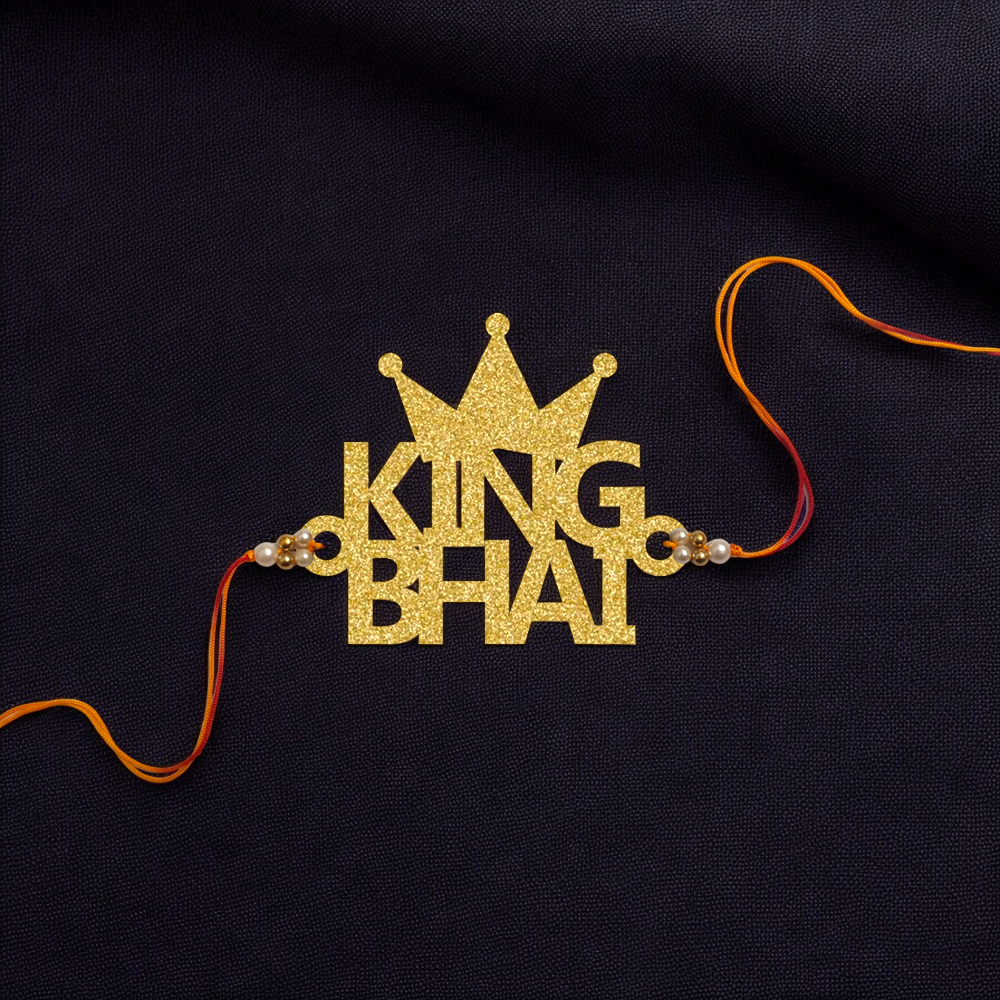 King Bhai Wooden Rakhi (King )