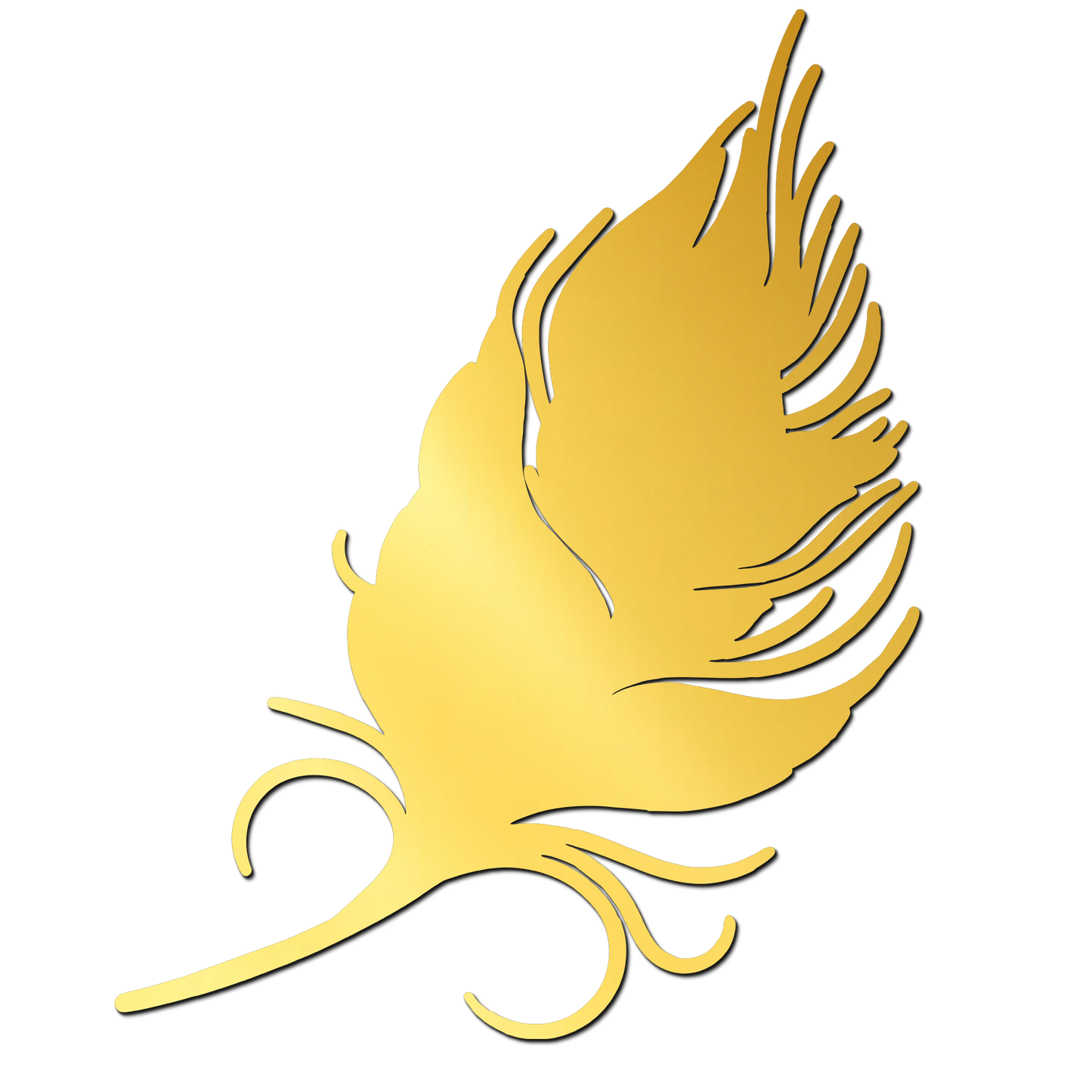 Feather Golden Acrylic Cutout Design for Resin Art / Art and Craft